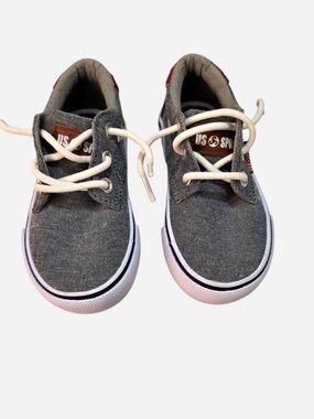 U.S. SPORT Kids' Gray/White Canvas Sneaker Shoes